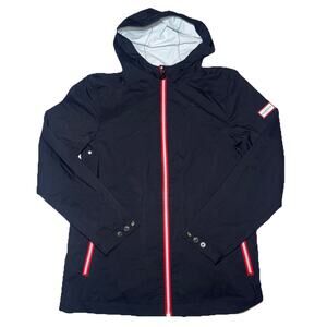 Hunter Target Collaboration SZ Medium Black hooded windbreaker Jacket zip Kids